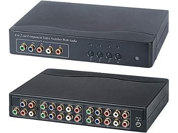 Globalmediapro Y-305A 4-in 2-out Component Video Switcher with Audio
