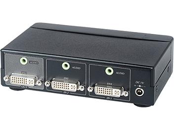 Globalmediapro Y-306A 2-in 1-out DVI Switcher with Audio