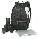Lowepro CompuRover AW Notebook and Camera Backpack - Black