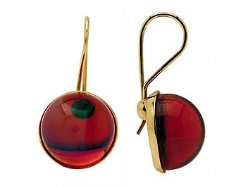Baccarat 2103641 Eclipse Wire Earrings (Ruby Crystal and Gold)