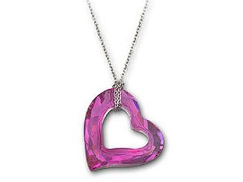 Swarovski 1076291 Loveheart Fuchsia Small Pendant
