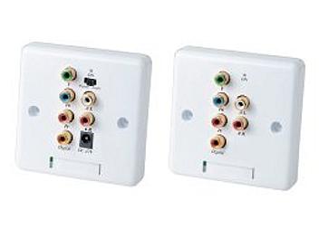 Globalmediapro SHE YW02HA Wall Plate Active Component Video and Stereo Audio CAT5 Extender (Transmitter and Receiver)