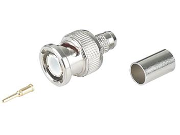 Globalmediapro SHE APBC13 RG59 BNC Male Crimp 3-Piece Type Connector (pack 100 pcs)